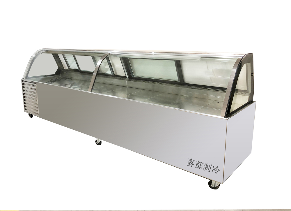 Stainless steel cooked food display freezerXID-SCL